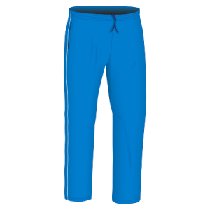 Pantalone leggero pre-post gara art. A3630 nel colore Azzurro con profilo laterale Bianco.