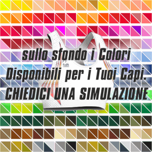 Top Gara Atletica Donna articolo 27 disegno 232 nel colore Bianco-Nero-Arancio. Nello sfondo pantone con tutti i colori disponibili per creare il capo personalizzato. "Chiedi una simulazione".