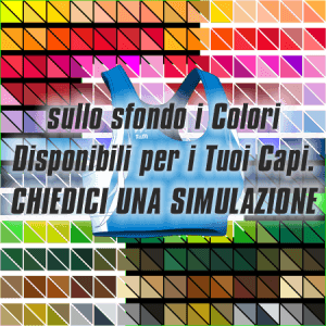 Top Gara Atletica Donna articolo 27 disegno 2390 nel colore Azzurro-Bianco. Nello sfondo pantone con tutti i colori disponibili per creare il capo personalizzato. "Chiedi una simulazione".