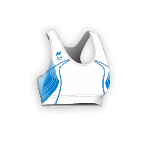 Top Gara Atletica Donna articolo 27 disegno 2391 nel colore Bianco-Azzurro.