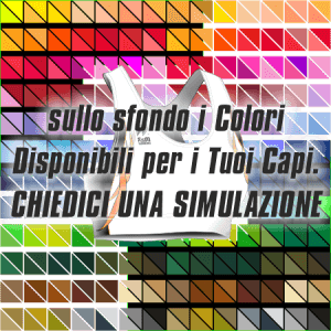 Top Gara Atletica Donna articolo 27 disegno 2392 nel colore Bianco-Nero-Arancio. Nello sfondo pantone con tutti i colori disponibili per creare il capo personalizzato. "Chiedi una simulazione".
