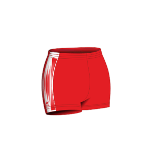 Pantaloncino gara donna, corto e aderente da Atletica Articolo 40 disegno 246 nel colore Rosso-Bianco.
