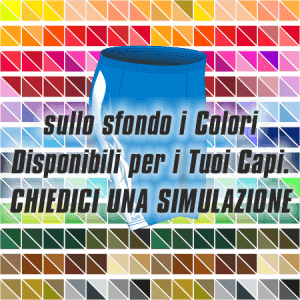 Bermuda elastica corta per la corsa Articolo 41c Disegno (modello) 2390 nel colore Azzurro-Bianco. Nello sfondo pantone con tutti i colori disponibili per creare il capo personalizzato. "Chiedi una simulazione".