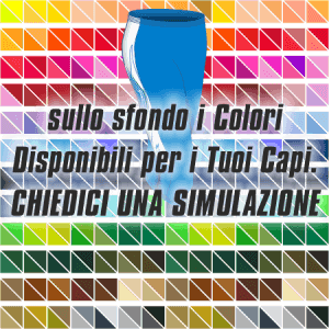 Pinocchietto (Fuseaux a 3-4) da Atletica Articolo 42 Disegno (modello) 2391 nel colore Azzurro-Bianco. Nello sfondo pantone con tutti i colori disponibili per creare il capo personalizzato. "Chiedi una simulazione".