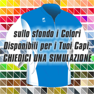 Maglia gara running traspirante Manica Lunga. Articolo A2390ML nel colore Azzurro-Bianco. Nello sfondo pantone con tutti i colori disponibili per creare il capo personalizzato. "Chiedi una simulazione".