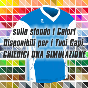 Maglia gara running traspirante Manica Corta. Articolo A2390MM nel colore Azzurro-Bianco. Nello sfondo pantone con tutti i colori disponibili per creare il capo personalizzato. "Chiedi una simulazione".