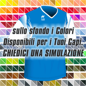 Maglia Gara Manica Corta traspirante per il running articolo A2571 disegno (modello) 2390 nel colore Azzurro-Bianco maniche bianche. Nello sfondo pantone con tutti i colori disponibili per creare il capo personalizzato. "Chiedi una simulazione".