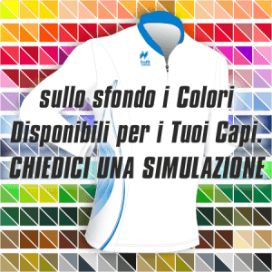 Maglia Aderente manica lunga Slim-Fit per gara running Articolo a267 modello (disegno) 2391 nel colore Bianco con Disegno Azzurro. Nello sfondo pantone con tutti i colori disponibili per creare il capo personalizzato. "Chiedi una simulazione".