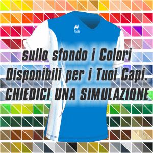 Maglia Aderente manica corta Slim-Fit per gara running Articolo a2670 modello (disegno) 2390 nel colore Azzurro-Bianco. Nello sfondo pantone con tutti i colori disponibili per creare il capo personalizzato. "Chiedi una simulazione".