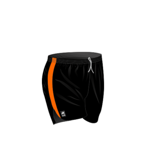 Pantaloncino gara lungo da corsa art. A3602 nel colore Nero-Arancio.
