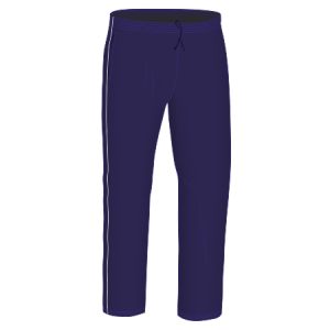 Pantalone leggero pre-post gara art. A3630 nel colore Blu Navy con profilo laterale Bianco.