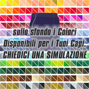 Pantaloncino pre-post gara art. A3631 nel colore Blu con profilo laterale Bianco. Nello sfondo pantone con tutti i colori disponibili per creare il capo personalizzato. "Chiedi una simulazione".
