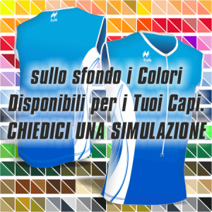 Maglia smanicata aderente slim-fit articolo A25Sky.MI disegno 2391 per la Corsa in Montagna. Colore Bianco-Azzurro. Cerniera lunga anteriore, tasche elasticizzate posteriori a scalare e fondo allungato del corpo dietro.